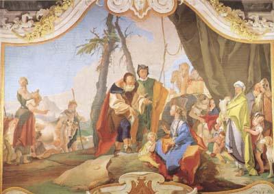 Giovanni Battista Tiepolo Rachel Hiding the Idols from her Father Laban (mk08) oil painting image